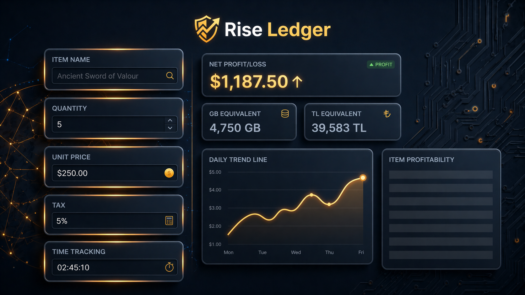 Rise Ledger single control panel